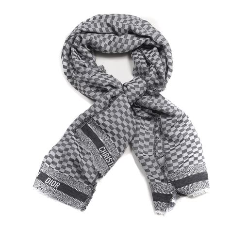 grey dior scarf